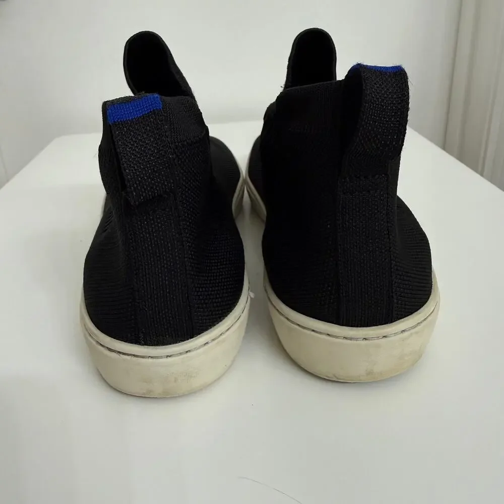 Rothy's The Chelsea Boot Black Sz 10 Slip On Washable Knit Casual Comfort